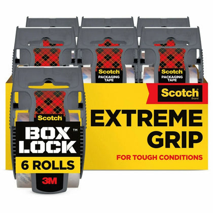 Scotch Box Lock Dispenser Tape - Clear 22.20 yd x 1.88’’ - 6 Pack - Packing & Dispensers