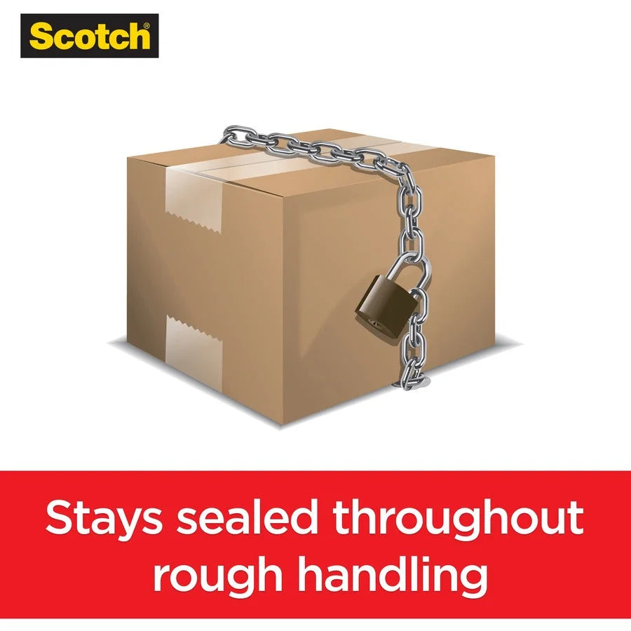 Scotch Box Lock Dispenser Tape - Clear 55 yd x 1.88’’ - 4 Pack - Packing & Dispensers