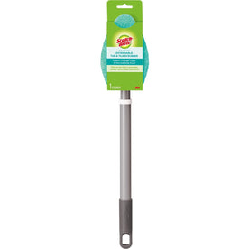 Scotch-Brite Bath Scrubber: 24’’ Handle Length - Plastic - Sponges Cleaning Pads & Wipers