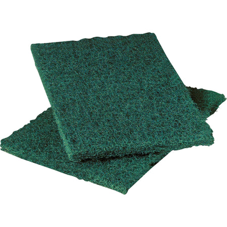 Scotch-Brite Heavy-Duty Scouring Pad - 9’’x6’’ - 1 Dozen - Synthetic Fiber - Green - Sponges Cleaning Pads & Wipers