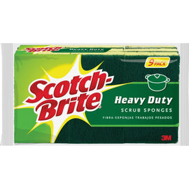 Scotch-Brite Heavy-Duty Scrub Sponges: 9-Pack 2.8’’ x 4.5’’ - Yellow & Green - Sponges Cleaning Pads Wipers