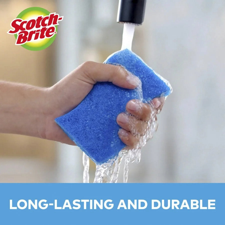 Scotch-Brite No Scratch Scrub Sponges - 3-Pack Blue - Cleaning Pads & Wipers