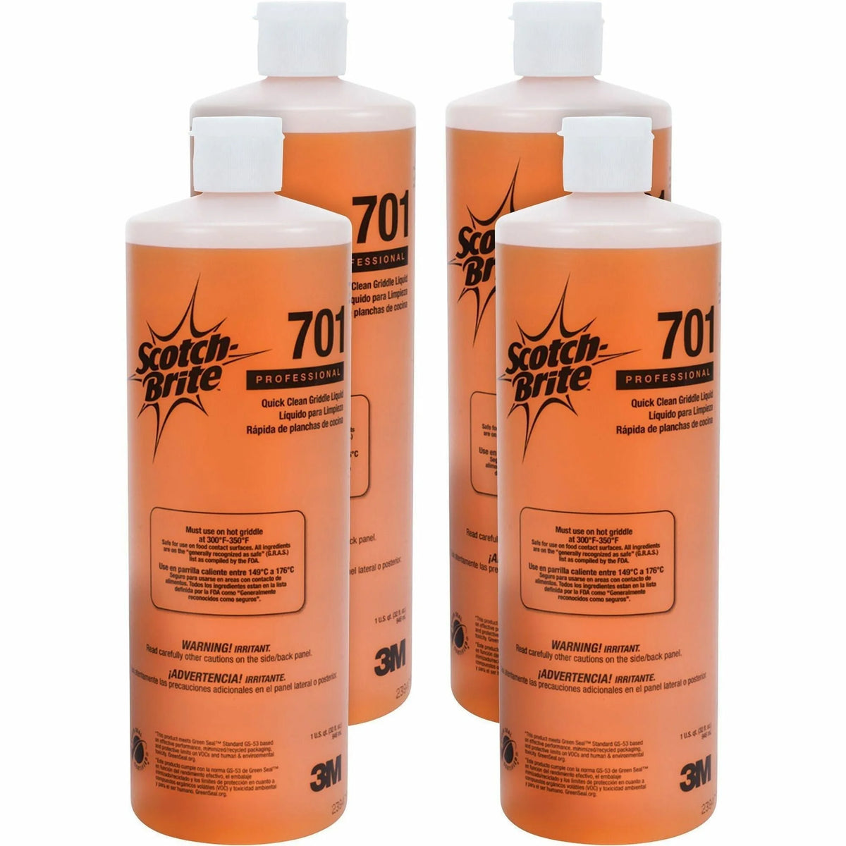 Scotch-Brite Quick Clean Griddle Liquid 701 - Caustic-Free Odor-Free - Specialty Cleaners