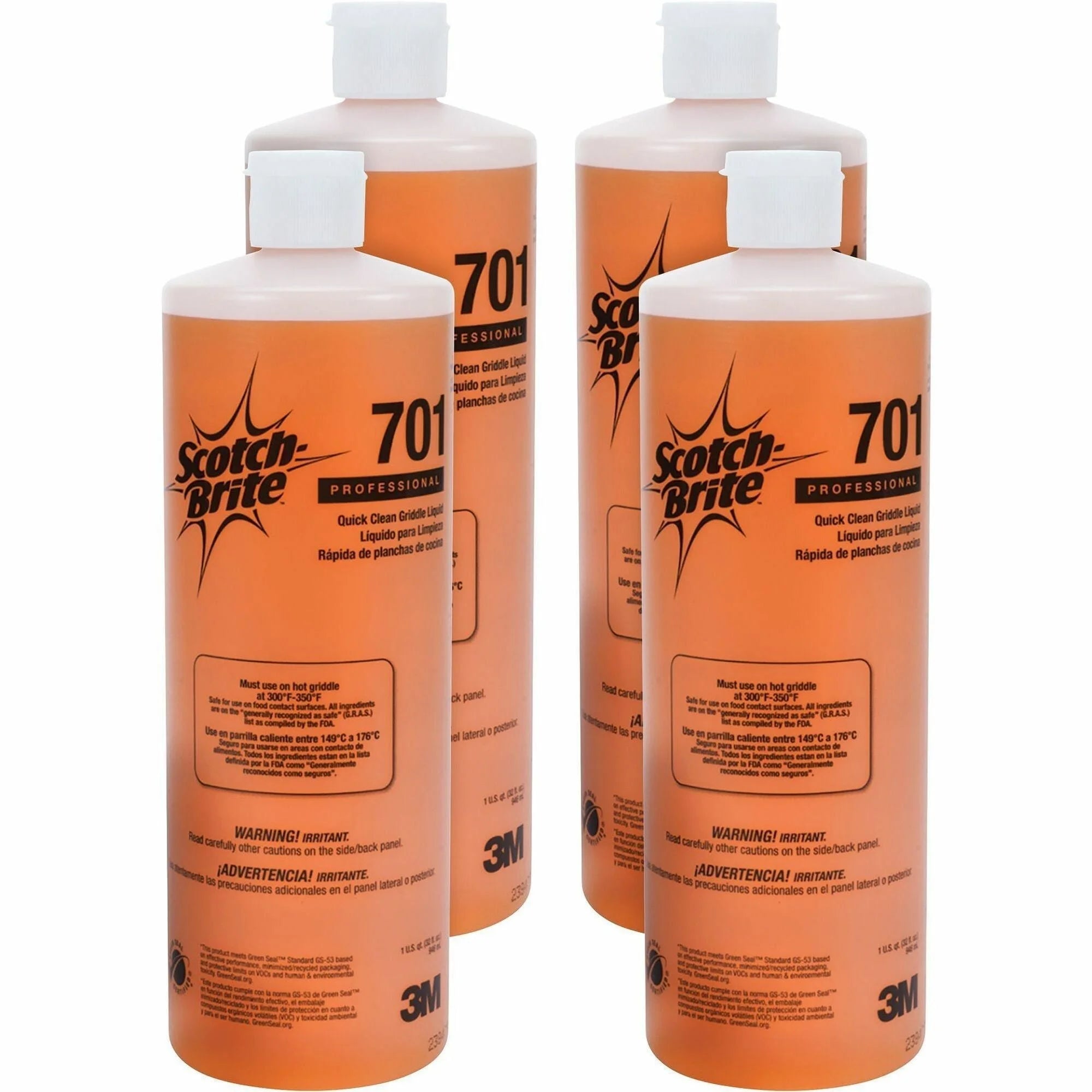 Scotch-Brite Quick Clean Griddle Liquid 701 - Caustic-Free Odor-Free - Specialty Cleaners