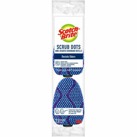 Scotch-Brite Scrub Dots Dishwand Refill - 2/Pack - Blue - Sponges Cleaning Pads & Wipers