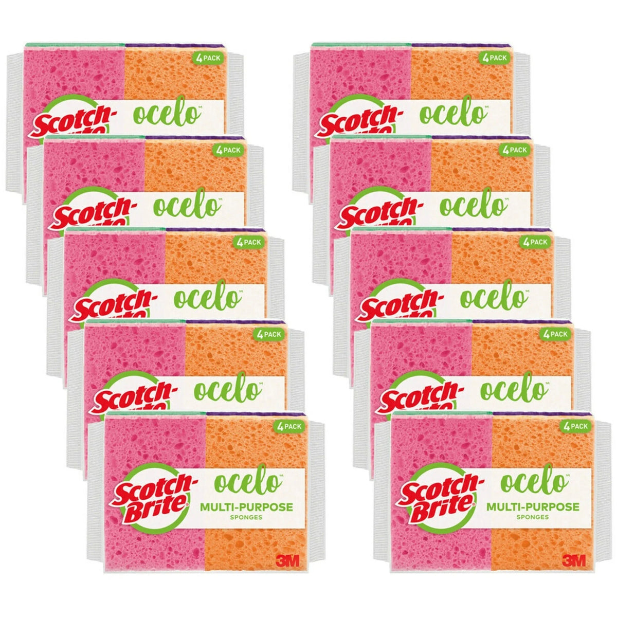 Scotch-Brite StayFresh Sponges: 4-Pack Cellulose Assorted Colors - Sponges Cleaning Pads & Wipers