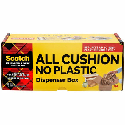 Scotch Cushion Lock Protective Wrap: 12’’ x 175 ft - Cushioned Kraft Paper - Packing Supplies