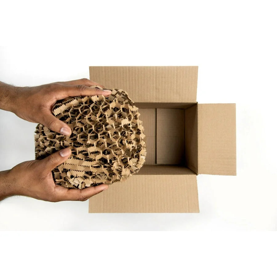 Scotch Cushion Lock Protective Wrap: Damage Resistant Paper - 30 ft x 12.38’’ - Brown - Packing Supplies
