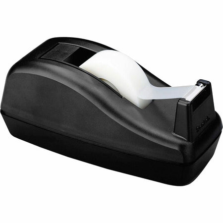 Scotch Deluxe Desk Dispenser - Holds Total 1 Tape(s) - 1’’ Core - Refillable - Non-skid Base - Plastic - Black - Each