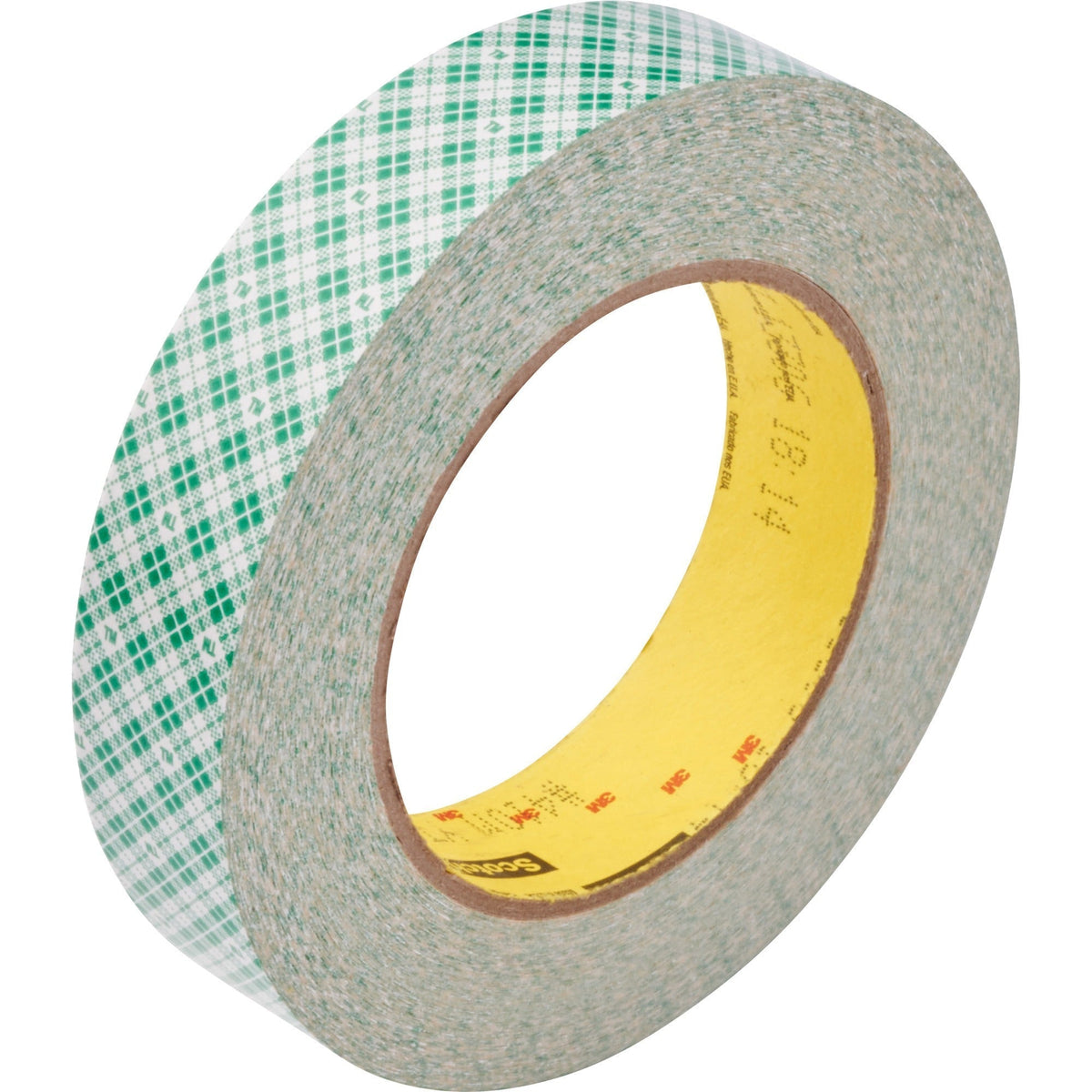 Scotch Double-Coated Paper Tape - 36 yd Length x 1’’ Width 6 mil Thickness - 3’’ Core - White - 5 - Rubber Backing