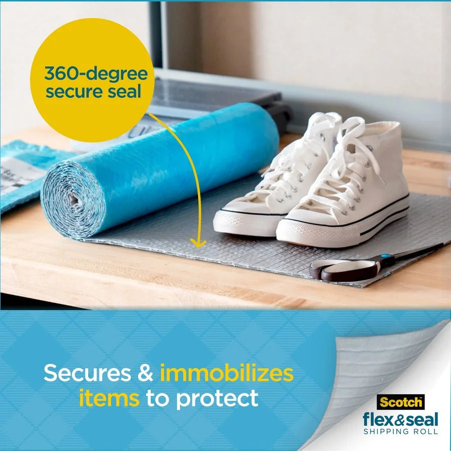 Scotch Flex & Seal Shipping Roll: 15’’ x 10 ft - Durable Water Resistant Tear - Packing Tape Dispensers
