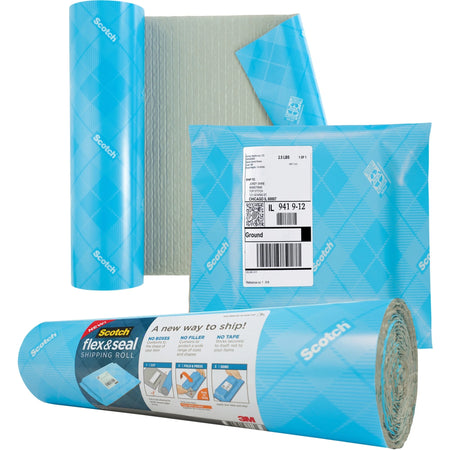 Scotch Flex & Seal Shipping Roll: 15’’ x 10 ft - Durable Water Resistant Tear - Packing Tape Dispensers