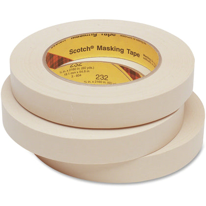 Scotch High-Performance Masking Tape: 60.15 yd Length x 0.47’’ Width - Tan Tape for Bundling & Holding