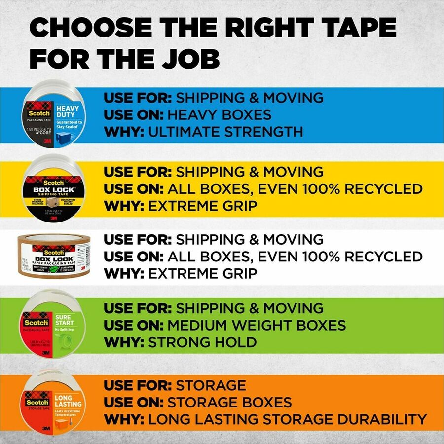 Scotch Long-Lasting Storage Packing Tape - Alternate-Image9