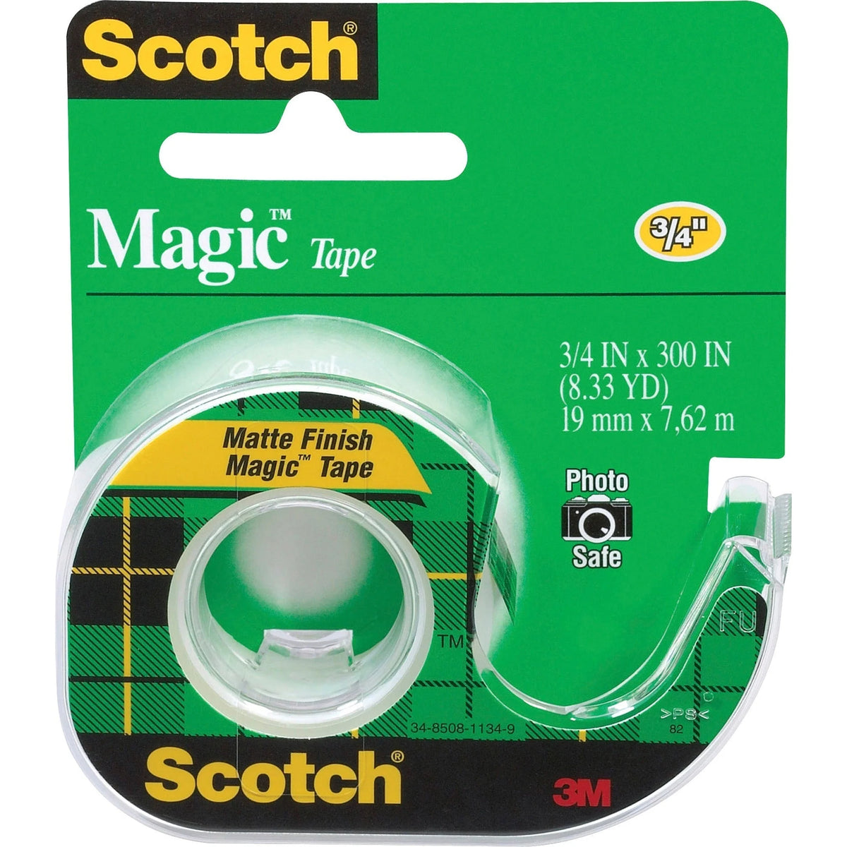 Scotch Magic Matte Finish Tape - Clear 25 ft x 0.75’’ - Dispenser Included - General Purpose/Office