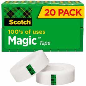 Scotch 3/4’’W Magic Tape - 27.78 yd Length x 0.75’’ Width - 1’’ Core - Matte - Clear - Yellowing Resistant Split