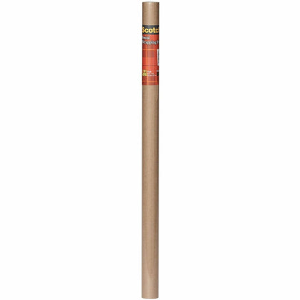 Scotch Postal Wrapping Paper: 30’’ x 15 ft - 60 lb Kraft Brown - 1 Roll - Packing Supplies