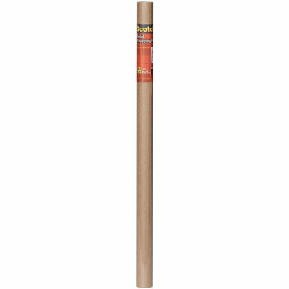 Scotch Postal Wrapping Paper: 30’’ x 15 ft - 60 lb Kraft Brown - 1 Roll - Packing Supplies