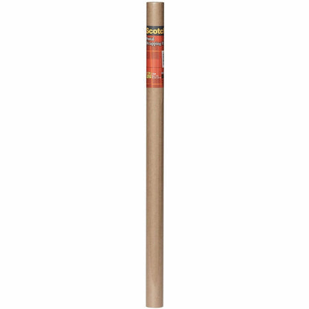Scotch Postal Wrapping Paper: 30’’ x 15 ft - 60 lb Kraft Brown - 1 Roll - Packing Supplies