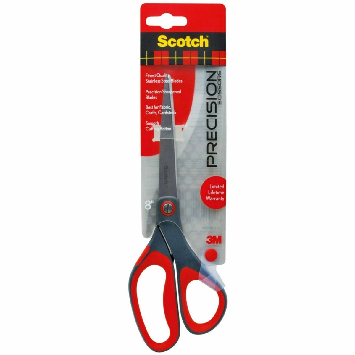 Scotch Precision Scissors: 8’’ Straight Handles Stainless Steel - Scissors