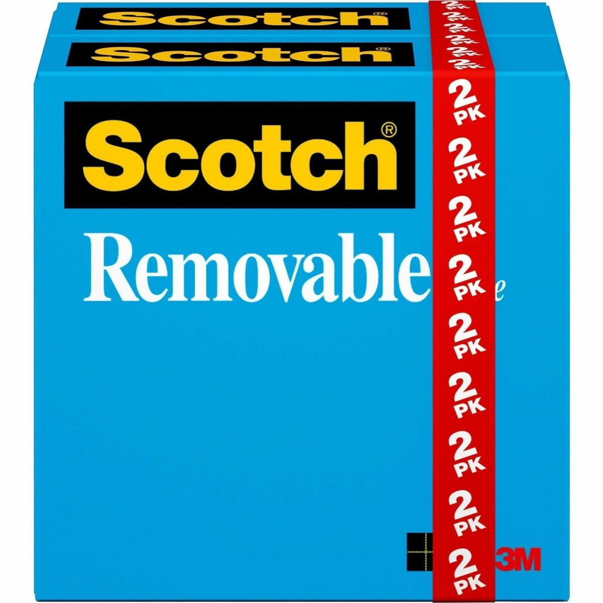 Scotch 3/4’’W Removable Tape 36 yd Length x 0.75’’ Width 2 / Pack Holding & Document 1’’ Core (MMM8112PK) - General