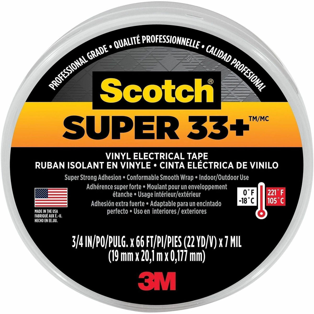 Scotch Super 33 Plus Vinyl Electrical Tape - 2000