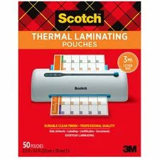 Scotch Thermal Laminating Pouches glossy and clear for letter-size documents (8.5’’ x 11’’). Photo-safe double-sided