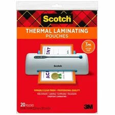 Scotch Thermal Laminating Pouches glossy and clear for letter-size documents (8.5’’ x 11’’). 3 mil thickness photo-safe