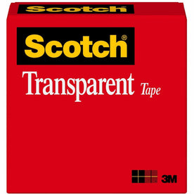 Scotch Transparent Tape - 1/2’’W - 36 yd Length x 0.50’’ Width - 1’’ Core - Clear - Moisture Resistant Stain - General