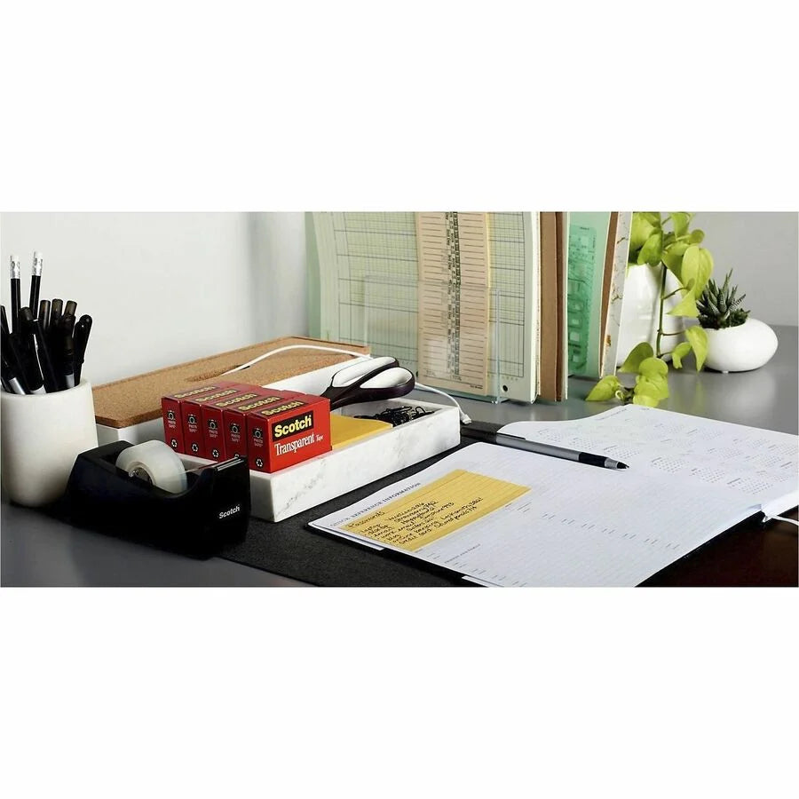 Scotch Transparent Tape - Clear Stain & Moisture Resistant - 3/4’’W x 36yd - Wrapping Sealing Mending - General