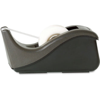 Scotch Two-tone Desktop Office Tape Dispenser - Holds Total 1 Tape(s) - 1’’ Core - Refillable - Non-skid Base - Black