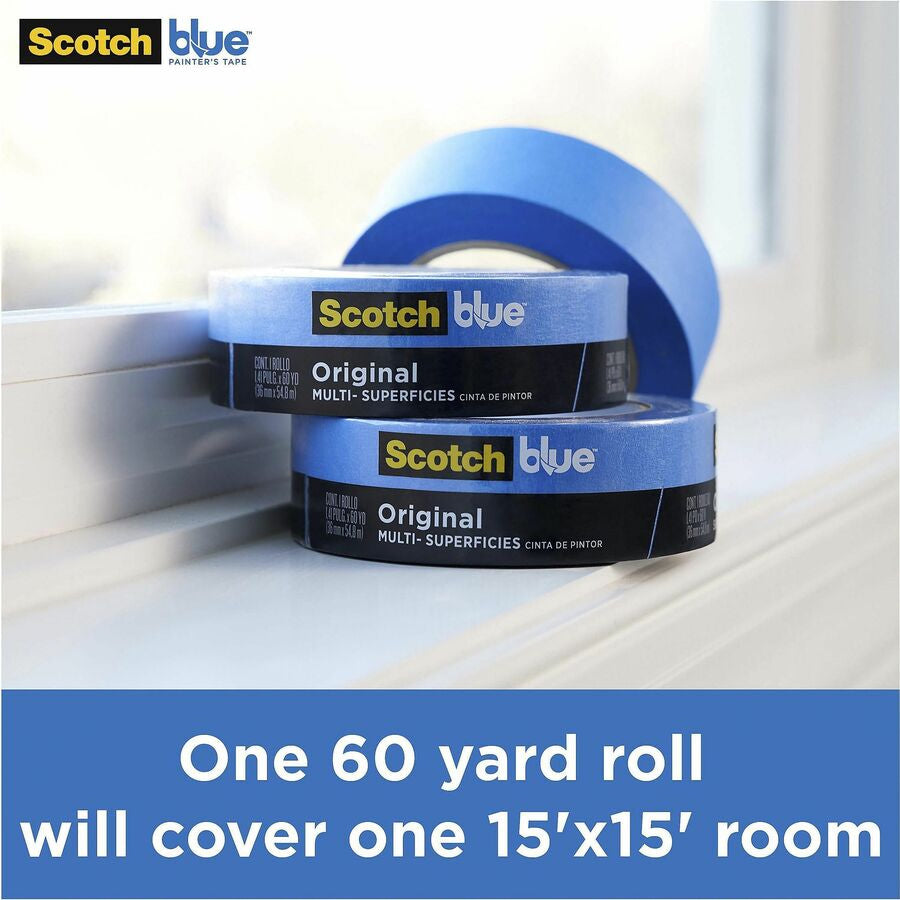 ScotchBlue Multi-Surface Painter’s Tape - 60 yd Length x 0.94’’ Width - Blue - 1 Roll - Masking