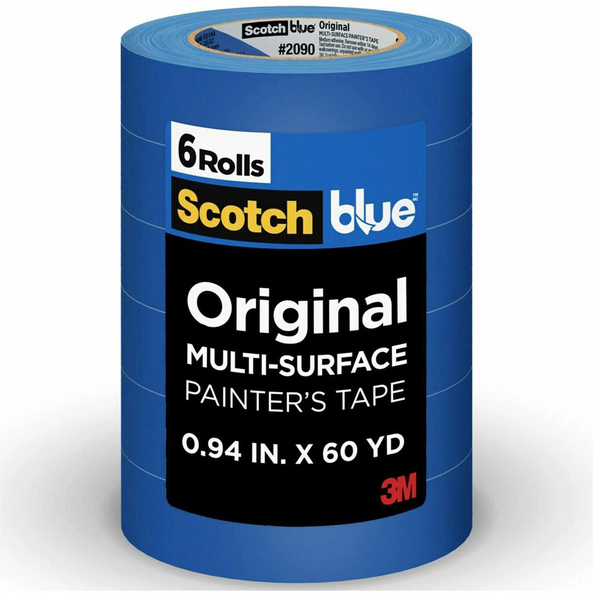 ScotchBlue Multi-Surface Painter’s Tape - 60 yd Length x 0.94’’ Width - Blue - Paper - 6 / Pack - Masking