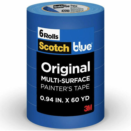 ScotchBlue Multi-Surface Painter’s Tape - 60 yd x 0.94’’ - Blue - 6 Pack - Masking