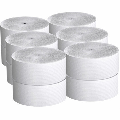 Scott Coreless High-Capacity Jumbo Roll Toilet Paper - 1 Ply - 2300 ft - White - 12/Carton - Bathroom Tissue