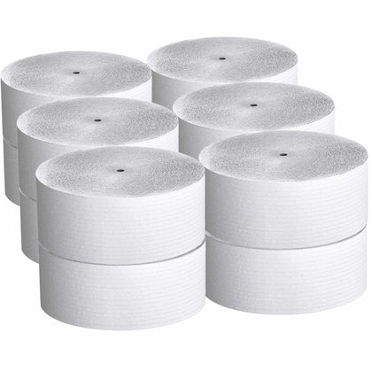 Scott Coreless High-Capacity Jumbo Roll Toilet Paper - 1 Ply - 2300 ft - White - 12/Carton - Bathroom Tissue