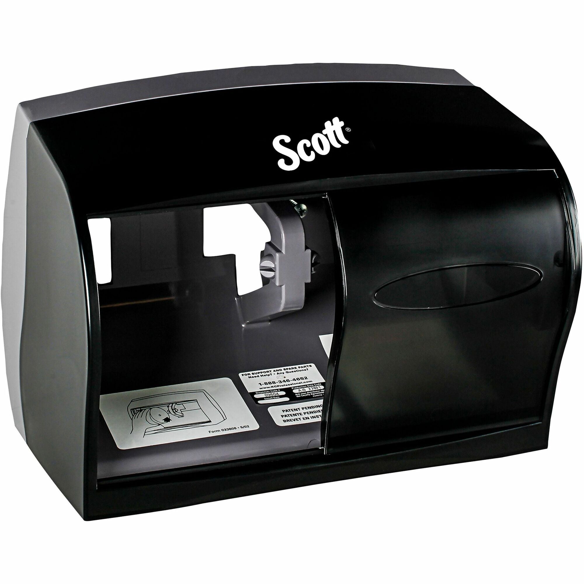 Scott Coreless Standard Roll Toilet Paper Dispenser - 2 x - 7.6’’ Height 11’’ Width 6’’ Depth - Bathroom Tissue