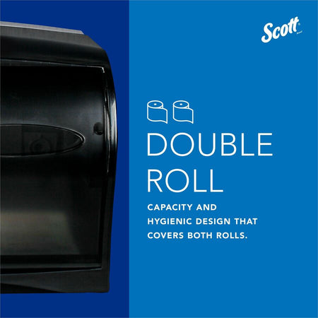 Scott Coreless Standard Roll Toilet Paper Dispenser - 2 x - 7.6’’ Height 11’’ Width 6’’ Depth - Bathroom Tissue