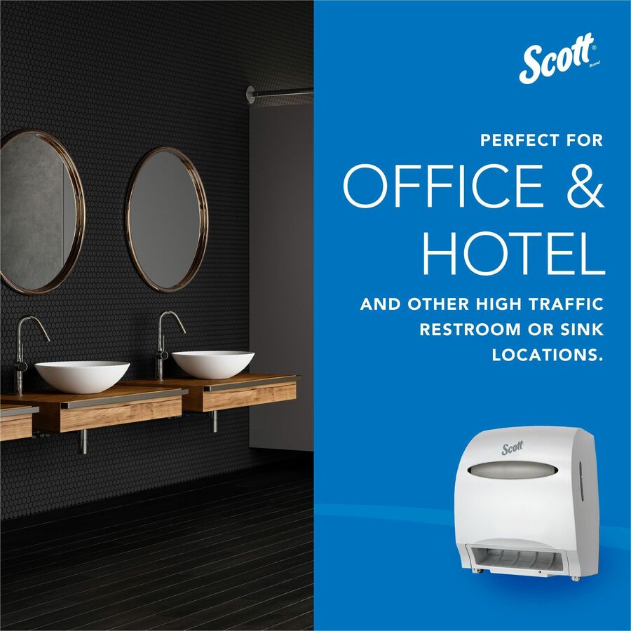 Scott Essential Automatic Hard Roll Towel Dispenser - Rear