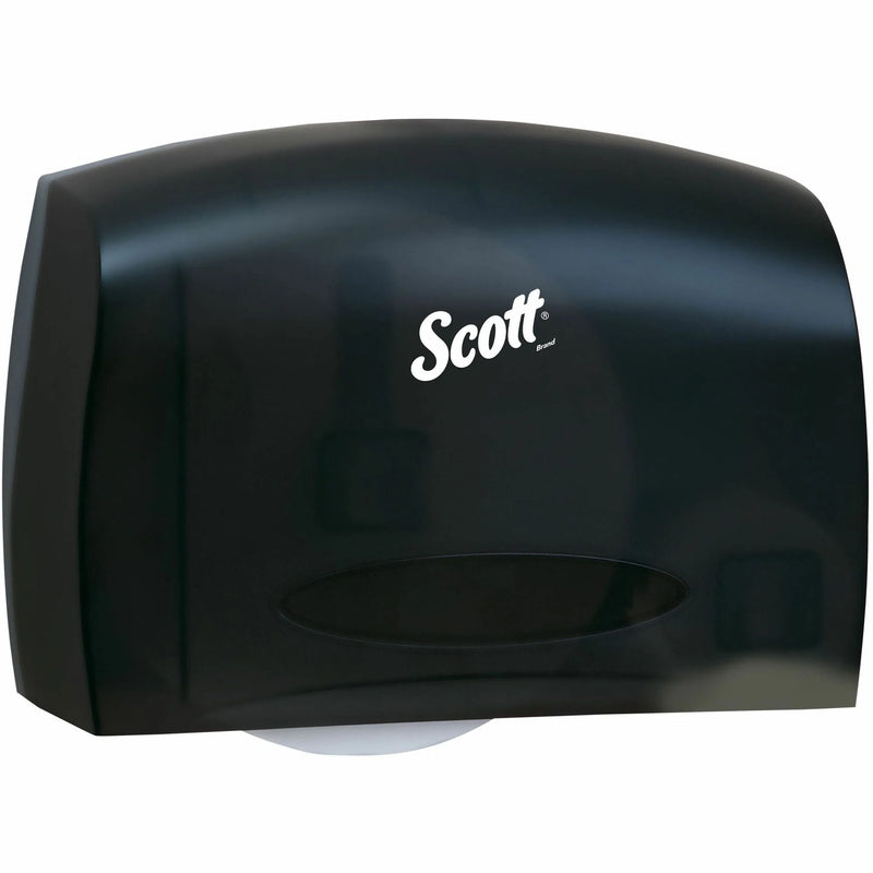 Scott Essential Coreless Jumbo Roll Toilet Paper Dispenser - Durable Black Plastic - Bathroom Tissue Dispensers