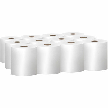 Scott Essential Hard Roll Towels - Absorbent 1-Ply 800ft - White - 12/Carton - Paper