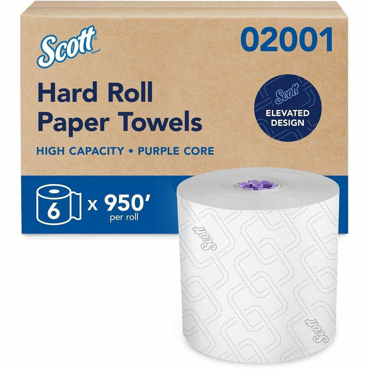 Scott Essential High Capacity Hard Roll Paper Towels with Absorbency Pockets - 2000