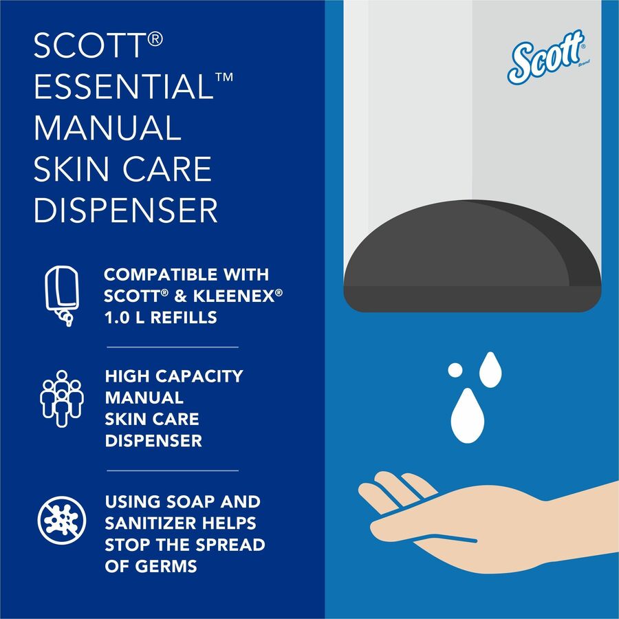 Scott Essential High Capacity Manual Skin Care Dispenser - Right