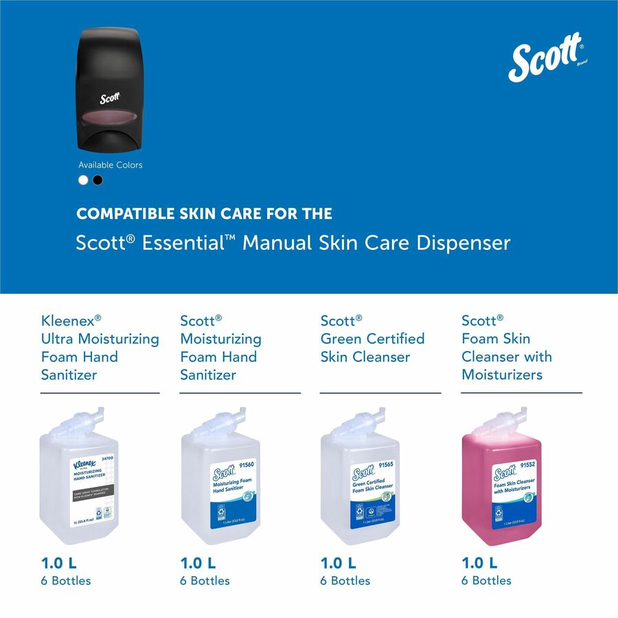 Scott Essential High Capacity Manual Skin Care Dispenser - Top