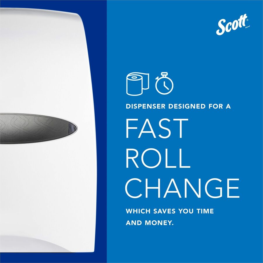 Scott Essential Manual Hard Towel Dispenser - Touchless - 16.1’’ Height x 12.6’’ Width 10.2’’ Depth - White - 1