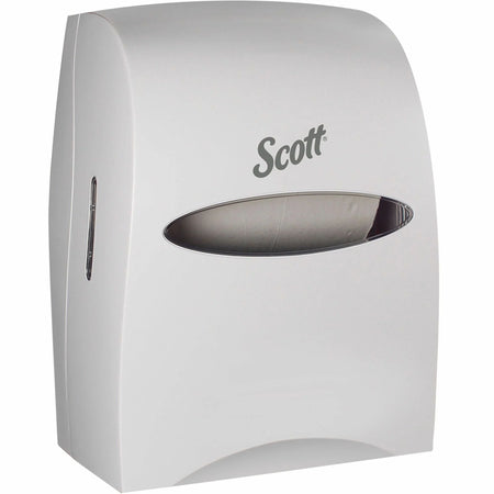 Scott Essential Manual Hard Towel Dispenser - Touchless - 16.1’’ Height x 12.6’’ Width 10.2’’ Depth - White - 1