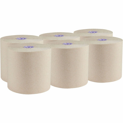Scott Essential Recycled Hard Roll Towels - 8’’ x 700 ft - 4200 Sheets - Brown - Paper