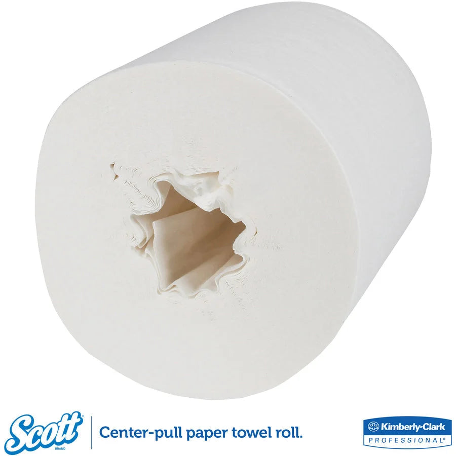 Scott Essential Roll Center Pull Towels - Fast-Drying Absorbency Pockets - Paper