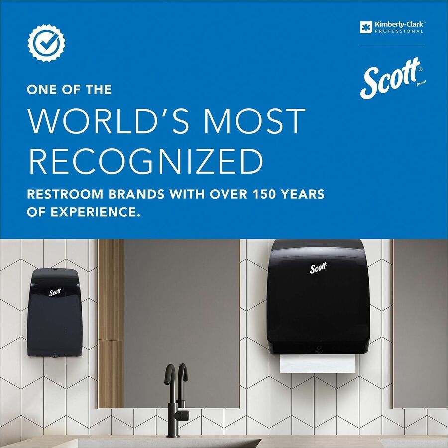 Scott Essential Small Core Toilet Paper - 1 Ply - 2200 Sheets/Roll - White - 36 / Carton - Bathroom Tissue