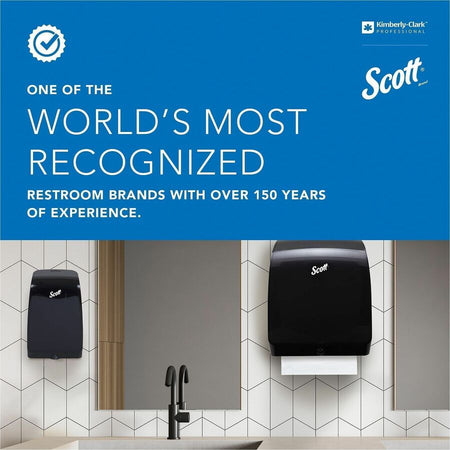 Scott Essential Small Core Toilet Paper - 1 Ply - 2200 Sheets/Roll - White - 36 / Carton - Bathroom Tissue